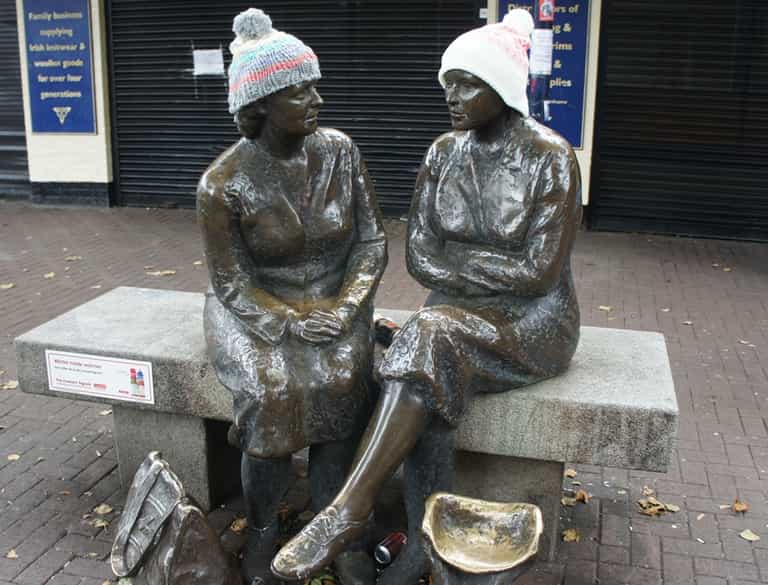 The Capital’s Famous Stone Faces Wrap Up As The Irish Get Their Knit On