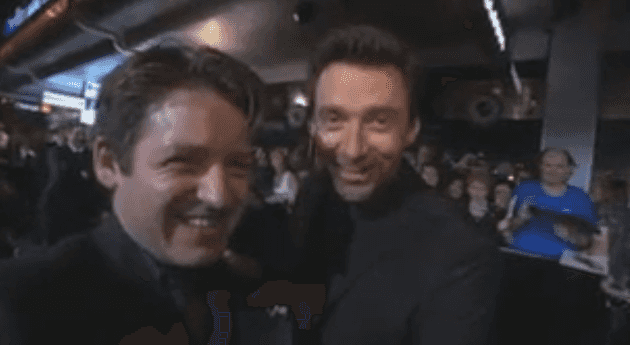 VIDEO – Hugh Jackman Teases Former Student On The Red Carpet