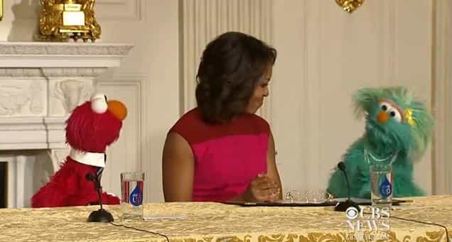 VIDEO – Michelle Obama Is Joined By Elmo And Rosita In The White House