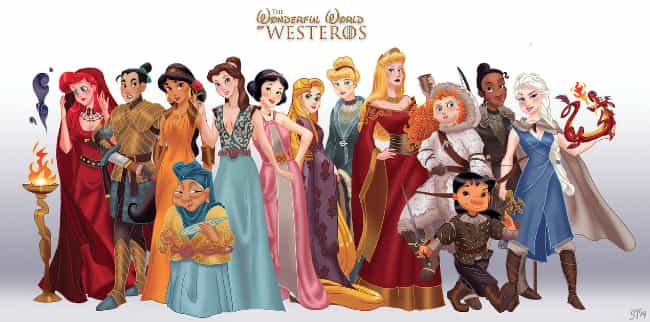 In Pictures: Artist Reimagines Disney Stars as Game of Thrones Characters
