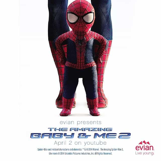 VIDEO: The Amazing Spiderman Meets Himself As A Baby In Evian’s New “Live Young” Ad VIDEO: The Amazing Spiderman Meets Himself As A Baby In Evian’s New “Live Young” Ad