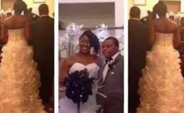 Bride Defends Decision To Secure Baby Daughter To Wedding Dress