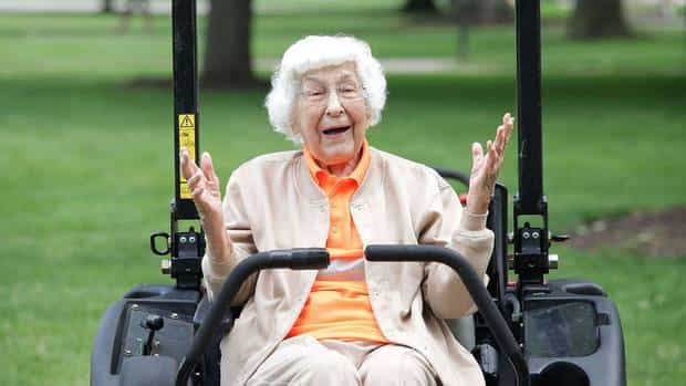 Woman Celebrates 100th Birthday By, Wait For It, Riding On A Lawn Mower