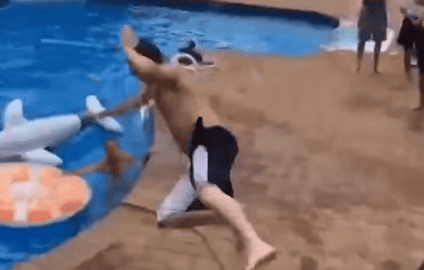 OUCH! That’s Got To Hurt – Man Attempts Epic Pool Dive… Fails Miserably OUCH! That’s Got To Hurt – Man Attempts Epic Pool Dive… Fails Miserably
