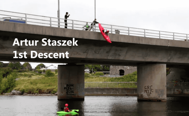 WATCH: Nothing To See Here, Just Galway Kayakers Dropping From A 40 Ft Bridge
