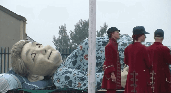 VIDEO: Mesmerising Display As 25ft Granny Takes To The Streets Of Limerick VIDEO: Mesmerising Display As 25ft Granny Takes To The Streets Of Limerick