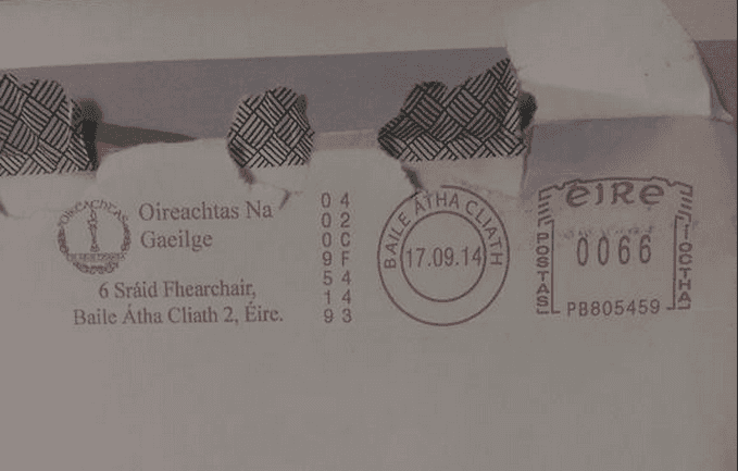 “Shame On Them” – Man Has His As Gaeilge Address “Corrected” By An Post