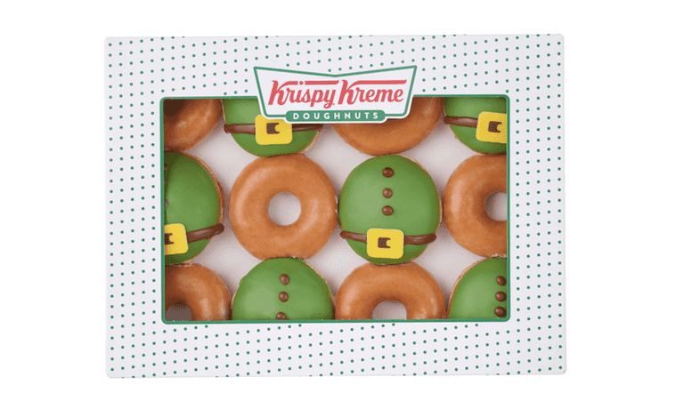You can get Krispy Kreme’s St Patrick’s Day donuts delivered today