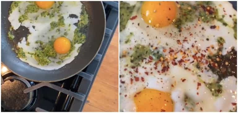 Pesto eggs are going viral on TikTok – and when you try them, you’ll see why