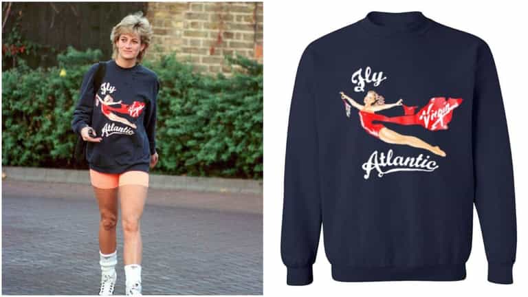 You can now get replicas of Princess Diana’s iconic sweatshirts for less than €30 You can now get replicas of Princess Diana’s iconic sweatshirts for less than €30