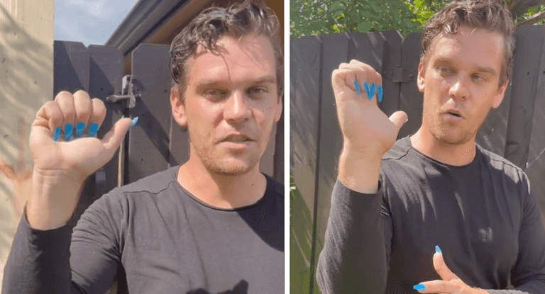 Man shows women how to defend themselves while wearing acrylics
