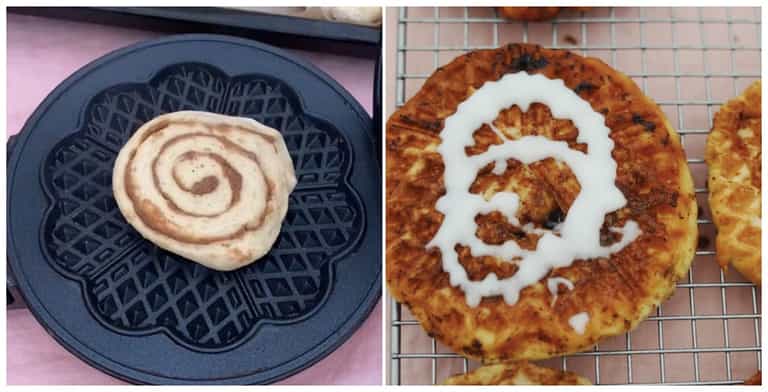 Cinnamon rolls baked in a waffle maker might just be our favourite new food trend Cinnamon rolls baked in a waffle maker might just be our favourite new food trend