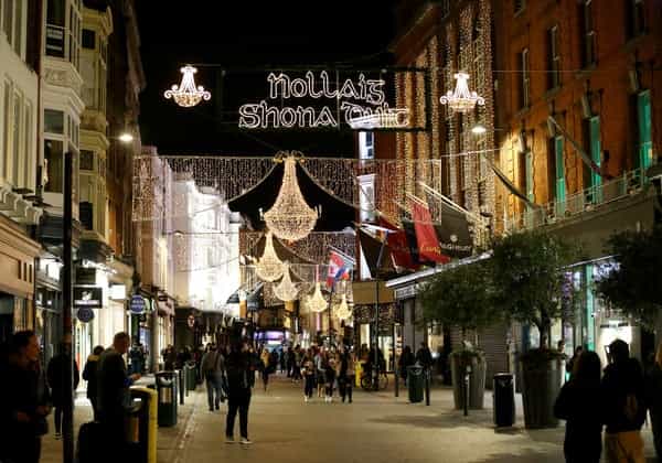 The first of Dublin’s Christmas lights have been put up