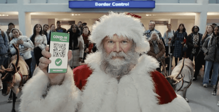 WATCH: Santa flashes his Covid cert in Tesco’s new Christmas ad WATCH: Santa flashes his Covid cert in Tesco’s new Christmas ad