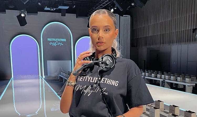 Love Island star stages protest over fast fashion outside Molly Mae’s latest runway show