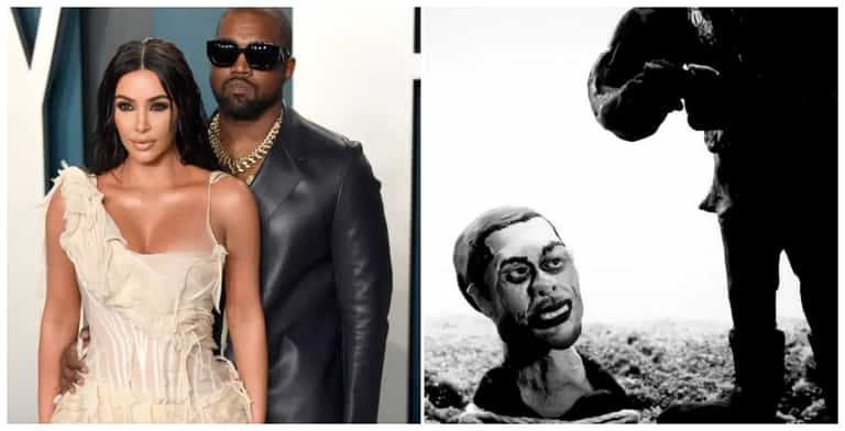 Kanye West releases music video that shows him decapitating Pete Davidson Kanye West releases music video that shows him decapitating Pete Davidson