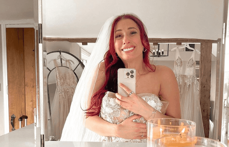 Stacey Solomon in tears as she picks out dream wedding dress