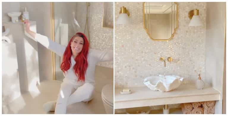 Stacey Solomon tours her new bathroom at Pickle Cottage Stacey Solomon tours her new bathroom at Pickle Cottage