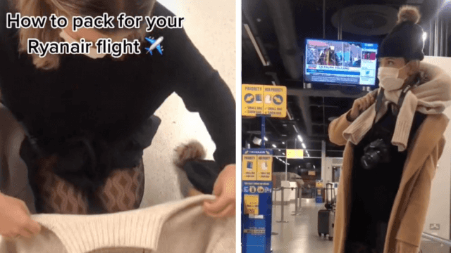 TikToker shows how to fit more in your bag on a Ryanair flight without paying extra TikToker shows how to fit more in your bag on a Ryanair flight without paying extra