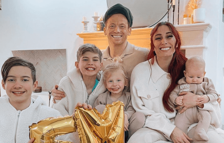 Stacey Solomon shares tribute to sons who acted as her best men