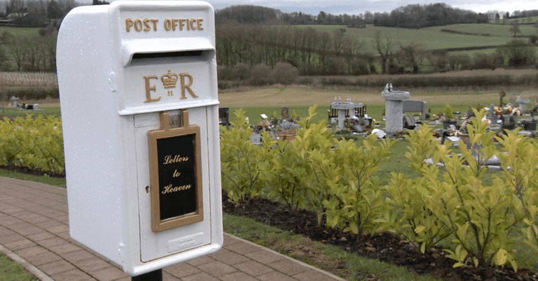 Nine-year-old girl’s ‘postbox to heaven’ installed at local crematorium Nine-year-old girl’s ‘postbox to heaven’ installed at local crematorium