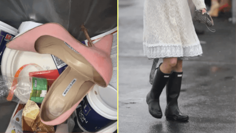 Manolo Blahniks worth €600 found in bin at Galway Races after boyfriend dumped them