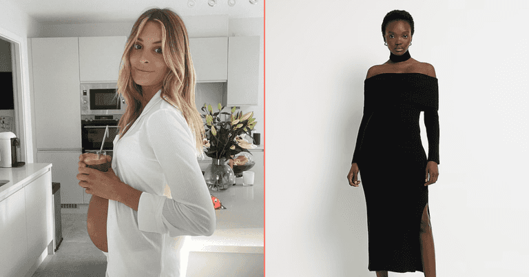 Get the Louise Cooney look with her affordable knit dress from River Island Get the Louise Cooney look with her affordable knit dress from River Island