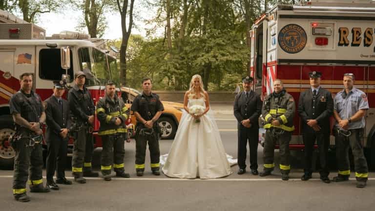 Daughter of firefighter killed on 9/11 emotional after surprise of father’s colleagues