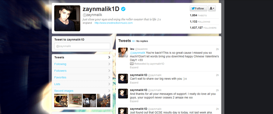 One D’s Zayn Leaves Twitter…And Returns After 48 Hours
