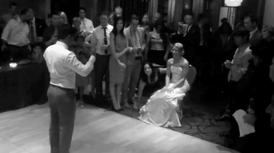 Crafty Groom Busts a Move to 1D for His Beautiful Bride