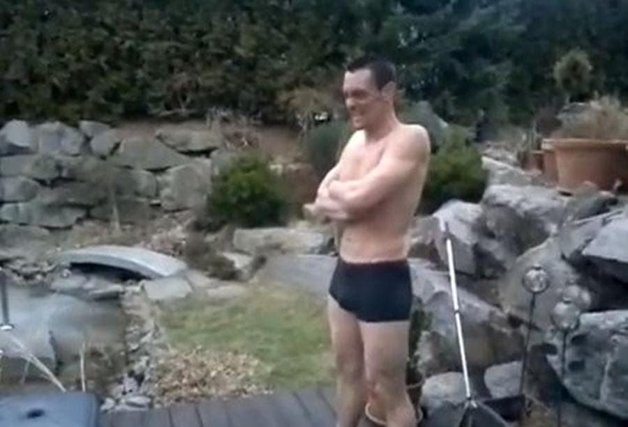 Epic Fail: Man Tries to Jump Into Frozen Pond