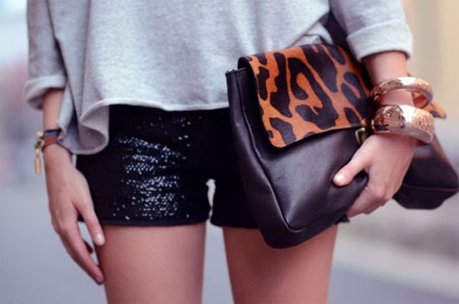 Santa Swag! A Pair Of Spangly, Shiny Shorts For All-Night Dancing