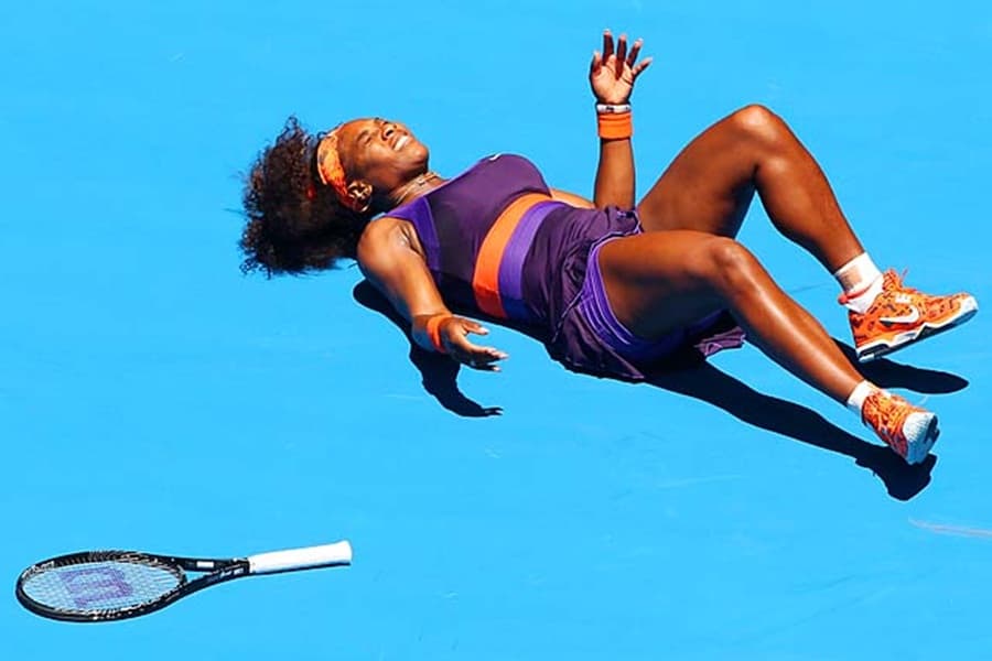 What a Trooper: Serena Williams Tweets Picture of Her Insanely Bad Ankle Sprain