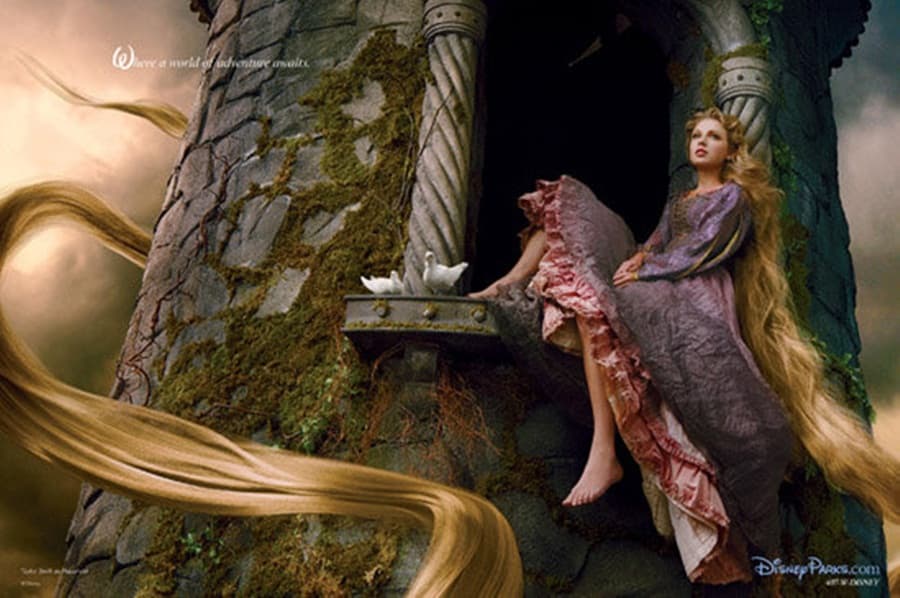 “Let Down Your Hair!” Taylor Swift Gets a “Disney Princess” Makeover In This New Advertising Campaign