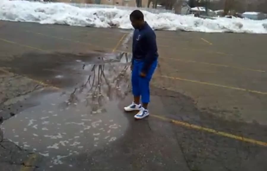 VIDEO: A Dollar For The Jump! But It’s More Than Just A Puddle…