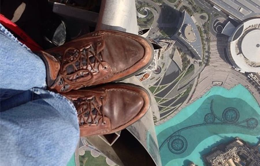 Someone Has A Head For Heights! Try And Beat This On Instagram: The Best “Feet” Photo Ever