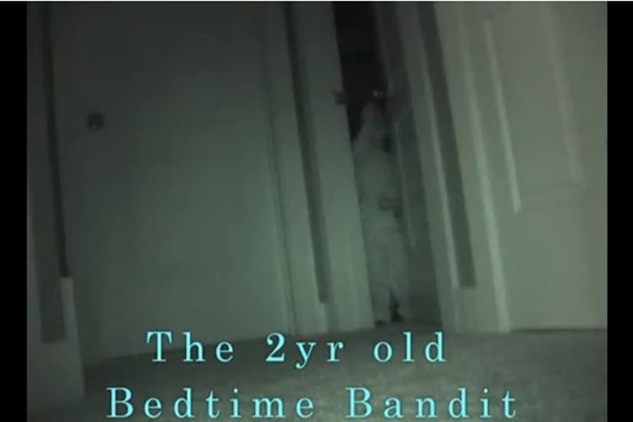 Beware The Bedtime Bandit: Parents Catch Their Little Son Getting Up To Divilment When He Should Be Asleep