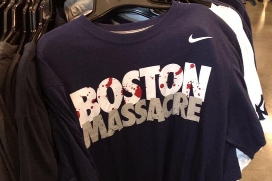“They Keep Ending Up Back On The Rack!” Nike Withdraw Offensive “Boston Massacre” T-Shirts