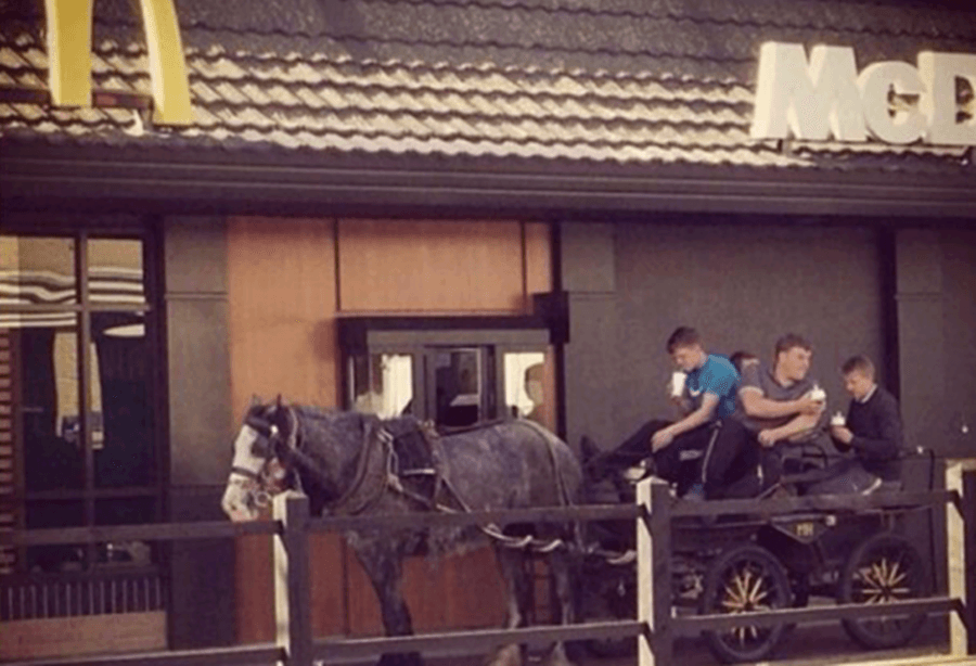 PHOTO: We Neeeeigh-ver Thought We’d See This At The Maccy D’s Drive-Thru