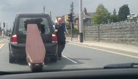 Epic Fail! Grave Mistake Made by Hearse Driver in Drogheda
