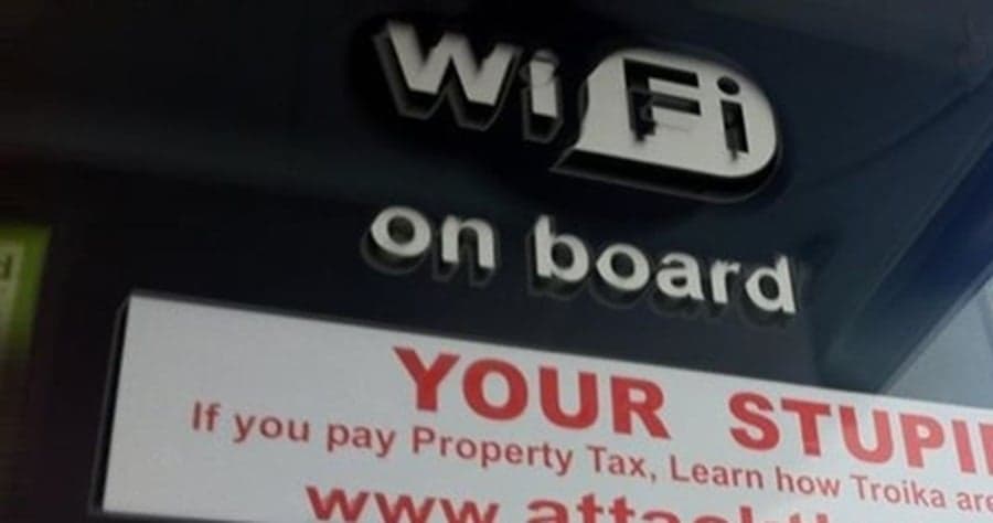 PHOTO: Stupid, Are We? Irish Sticker Misses The Irony…