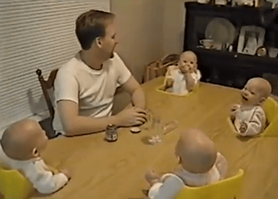 VIDEO: Newborn Quadruplets Think Dad Is Hilarious