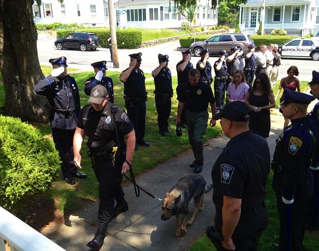“Rest in Peace, My Friend” – US Police Officers pay Emotional Tribute to German Shepherd on his Final Journey
