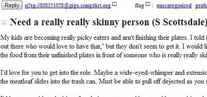 WANTED! Parents Would Like To Find A Really Skinny Person To Teach Their Kids A Lesson