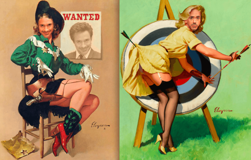 Pinup Robert Downey Jr – One of Hollywood’s Hottest Men as You’ve NEVER Seen Him Before