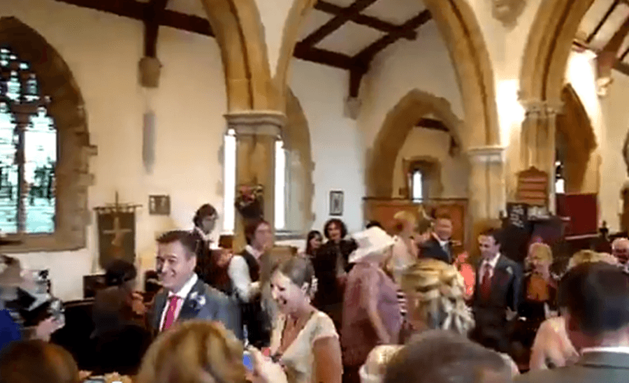 Make It Stop: Organist Forgets Wedding March As Bride and Groom Walk Down The Aisle