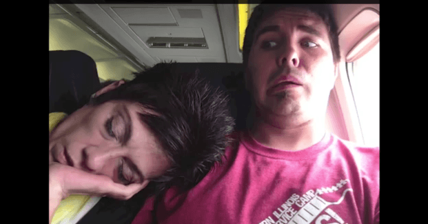 VIDEO – She Crossed The Line… Passenger Films The Most Awkward Plane Journey Ever