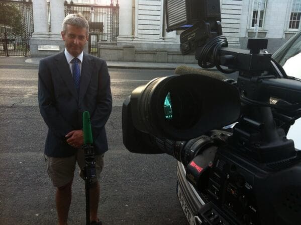 PIC: One RTÉ Broadcaster has a Clever Solution to Staying Cool on Camera During the Heatwave