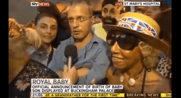 VIDEO – “It’s A Black Boy” Sky News Reporter Left Speechless After Comments About The Royal Baby From The Crowd