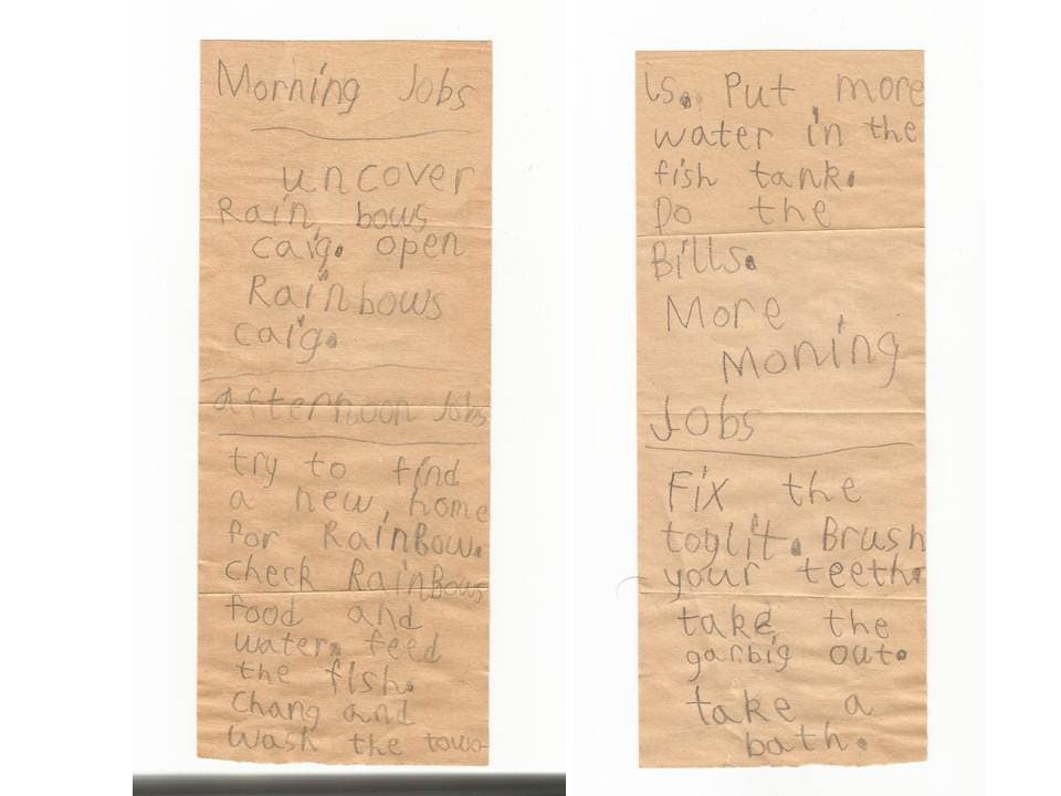 Little Girl Leaves Dad Cute To-Do-List After Divorce